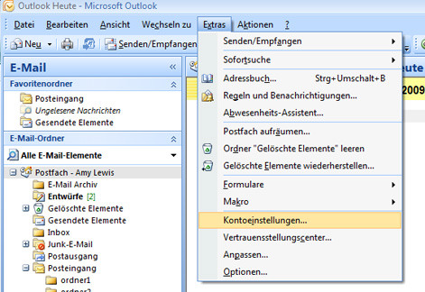 Exchange - Outlook 2007 - Kontoeinstellungen