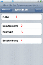 iPhone Exchange Email Konfig