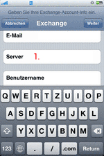 iPhone Exchange Email Server