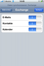 iPhone Exchange Email Sync