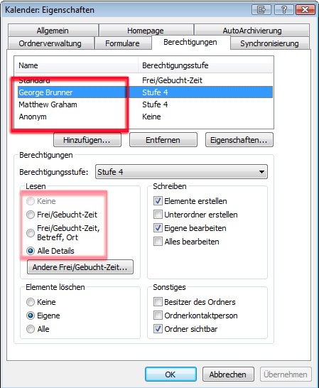 Outlook 2007 - Kalender freigeben